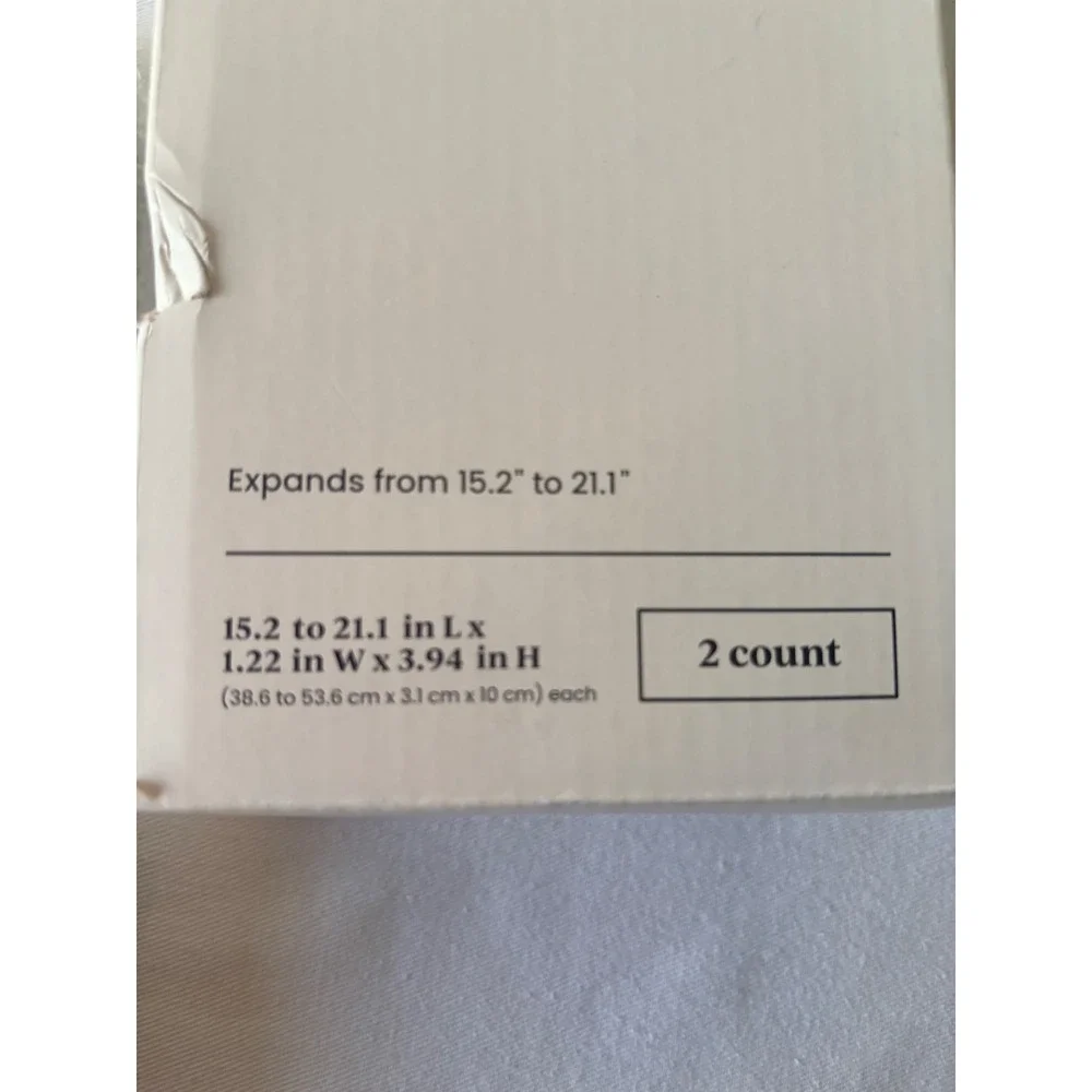 Brightroom Expandable Drawer Dividers White 2 Count 15.2 to 21.1 Inches New‎